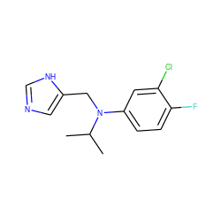 CC(C)N(Cc1cnc[nH]1)c1ccc(F)c(Cl)c1 ZINC000096177491