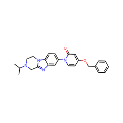 CC(C)N1CCn2c(nc3cc(-n4ccc(OCc5ccccc5)cc4=O)ccc32)C1 ZINC000142044535