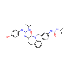 CC(C)NC(=O)Nc1cccc(CN2C(=O)[C@@H](/N=C(/Nc3ccc(O)cc3)NC(C)C)CCc3ccccc32)c1 ZINC000026576317