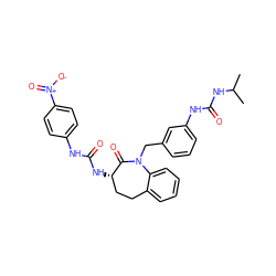 CC(C)NC(=O)Nc1cccc(CN2C(=O)[C@@H](NC(=O)Nc3ccc([N+](=O)[O-])cc3)CCc3ccccc32)c1 ZINC000026577186