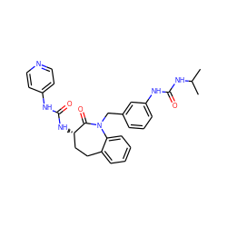 CC(C)NC(=O)Nc1cccc(CN2C(=O)[C@@H](NC(=O)Nc3ccncc3)CCc3ccccc32)c1 ZINC000013798805
