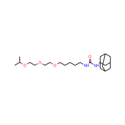 CC(C)OCCOCCOCCCCCNC(=O)NC12CC3CC(CC(C3)C1)C2 ZINC000059895576