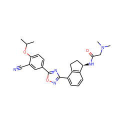 CC(C)Oc1ccc(-c2nc(-c3cccc4c3CC[C@H]4NC(=O)CN(C)C)no2)cc1C#N ZINC000202703721