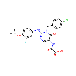 CC(C)Oc1ccc(Nc2ncc(NC(=O)C(=O)O)c(=O)n2Cc2ccc(Cl)cc2)cc1F ZINC000204096141
