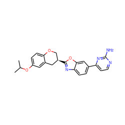 CC(C)Oc1ccc2c(c1)C[C@H](c1nc3ccc(-c4ccnc(N)n4)cc3o1)CO2 ZINC000040393601