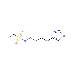 CC(C)S(=O)(=O)NCCCCc1c[nH]cn1 ZINC000026256746