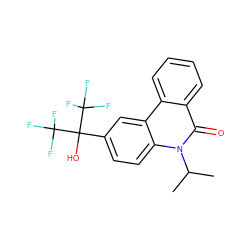 CC(C)n1c(=O)c2ccccc2c2cc(C(O)(C(F)(F)F)C(F)(F)F)ccc21 ZINC000169337110