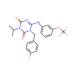 CC(C)n1c(=O)nc(Nc2cccc(OC(F)(F)F)c2)n(Cc2ccc(F)cc2)c1=O ZINC000200508500
