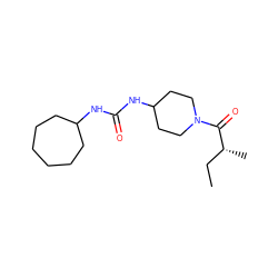 CC[C@@H](C)C(=O)N1CCC(NC(=O)NC2CCCCCC2)CC1 ZINC000143365878