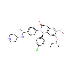 CC[C@@H](C)Oc1cc2c(cc1OC)CC(=O)N(c1ccc([C@@H](C)NC3CCNCC3)cc1)[C@@H]2c1ccc(Cl)cc1 ZINC000118794616