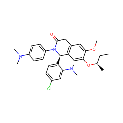 CC[C@@H](C)Oc1cc2c(cc1OC)CC(=O)N(c1ccc(N(C)C)cc1)[C@@H]2c1ccc(Cl)cc1N(C)C ZINC000118789006