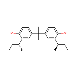 CC[C@@H](C)c1cc(C(C)(C)c2ccc(O)c([C@H](C)CC)c2)ccc1O ZINC000002564437
