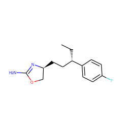 CC[C@@H](CC[C@H]1COC(N)=N1)c1ccc(F)cc1 ZINC000117255033