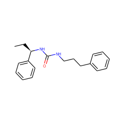 CC[C@@H](NC(=O)NCCCc1ccccc1)c1ccccc1 ZINC000513896390