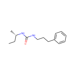 CC[C@H](C)NC(=O)NCCCc1ccccc1 ZINC000039971570