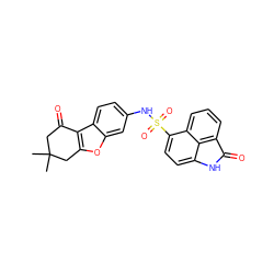 CC1(C)CC(=O)c2c(oc3cc(NS(=O)(=O)c4ccc5c6c(cccc46)C(=O)N5)ccc23)C1 ZINC000169306581