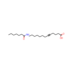 CCCCCCC(=O)NCCCCCCCC#CCCCC(=O)O ZINC000043059691