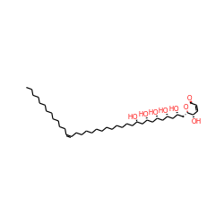 CCCCCCCCCCCC/C=C\CCCCCCCCCCCC[C@@H](O)C[C@H](O)C[C@H](O)C[C@H](O)C[C@H](O)C[C@@H]1OC(=O)C=C[C@@H]1O ZINC000072129874