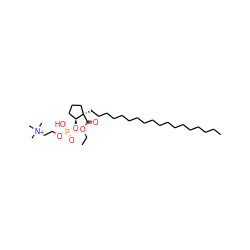 CCCCCCCCCCCCCCCCCC[C@@]1(C(=O)OCC)CCC[C@@H]1O[P@@](=O)(O)OCC[N+](C)(C)C ZINC000095603492