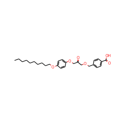 CCCCCCCCCCOc1ccc(OCC(=O)COCc2ccc(C(=O)O)cc2)cc1 ZINC000036144251