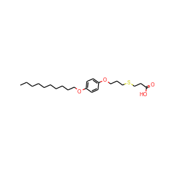 CCCCCCCCCCOc1ccc(OCCCSCCC(=O)O)cc1 ZINC000036144230