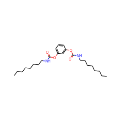 CCCCCCCCNC(=O)Oc1cccc(OC(=O)NCCCCCCCC)c1 ZINC000036176682