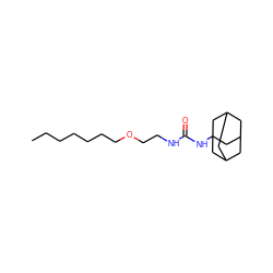 CCCCCCCOCCNC(=O)NC12CC3CC(CC(C3)C1)C2 ZINC000036330784