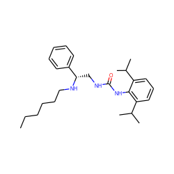 CCCCCCN[C@@H](CNC(=O)Nc1c(C(C)C)cccc1C(C)C)c1ccccc1 ZINC000013737256