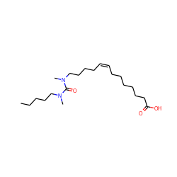 CCCCCN(C)C(=O)N(C)CCCC/C=C\CCCCCCC(=O)O ZINC000043012089