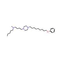 CCCCCN(C)CCCCN1CCN(CCCCCCCCCOc2ccccc2)CC1 ZINC000103184491