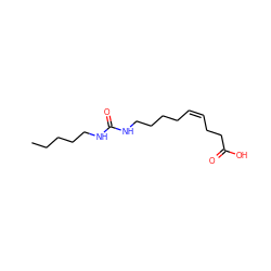 CCCCCNC(=O)NCCCC/C=C\CCC(=O)O ZINC000043059317