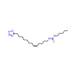 CCCCCNC(=O)NCCCC/C=C\CCCCCCCc1nn[nH]n1 ZINC000203755378