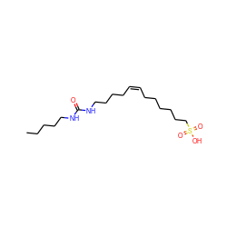 CCCCCNC(=O)NCCCC/C=C\CCCCCCS(=O)(=O)O ZINC000148883603
