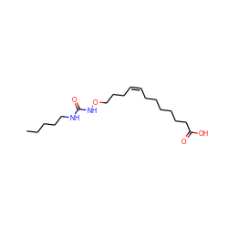 CCCCCNC(=O)NOCCC/C=C\CCCCCCC(=O)O ZINC000043078834