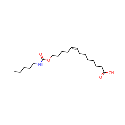 CCCCCNC(=O)OCCCC/C=C\CCCCCCC(=O)O ZINC000043059119