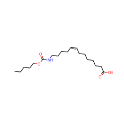 CCCCCOC(=O)NCCCC/C=C\CCCCCCC(=O)O ZINC000043121362