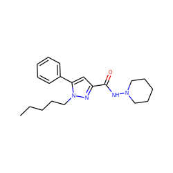 CCCCCn1nc(C(=O)NN2CCCCC2)cc1-c1ccccc1 ZINC000013679566