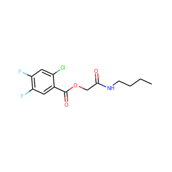 CCCCNC(=O)COC(=O)c1cc(F)c(F)cc1Cl ZINC000003320060