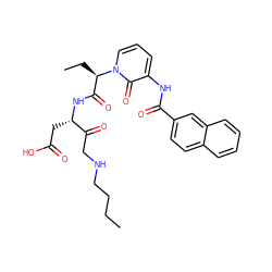 CCCCNCC(=O)[C@H](CC(=O)O)NC(=O)[C@@H](CC)n1cccc(NC(=O)c2ccc3ccccc3c2)c1=O ZINC000028022793