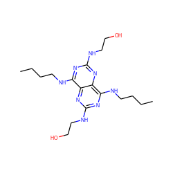 CCCCNc1nc(NCCO)nc2c(NCCCC)nc(NCCO)nc12 ZINC000028710653