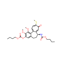 CCCCOC(=O)N[C@H]1CCc2cc(OC(=O)OCCCC)c(OC)c(OC)c2-c2ccc(SC)c(=O)cc21 ZINC000027653012