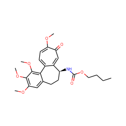 CCCCOC(=O)N[C@H]1CCc2cc(OC)c(OC)c(OC)c2-c2ccc(OC)c(=O)cc21 ZINC000027642854