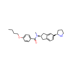CCCCOc1ccc(C(=O)N(C)[C@@H]2Cc3ccc([C@H]4CCCN4)cc3C2)cc1 ZINC000096174241