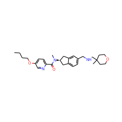 CCCCOc1ccc(C(=O)N(C)[C@@H]2Cc3ccc(CNCC4(C)CCOCC4)cc3C2)nc1 ZINC000096174238