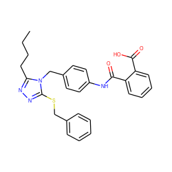 CCCCc1nnc(SCc2ccccc2)n1Cc1ccc(NC(=O)c2ccccc2C(=O)O)cc1 ZINC000002004060