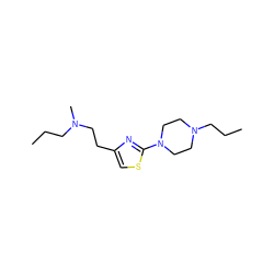 CCCN(C)CCc1csc(N2CCN(CCC)CC2)n1 ZINC000098084907
