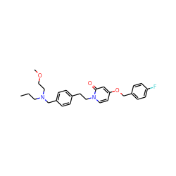 CCCN(CCOC)Cc1ccc(CCn2ccc(OCc3ccc(F)cc3)cc2=O)cc1 ZINC000045315631
