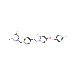 CCCN(Cc1ccc(CCn2ccc(OCc3ccc(F)cc3)cc2=O)cc1)CC(C)C ZINC000045322565
