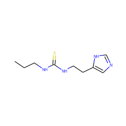 CCCNC(=S)NCCc1cnc[nH]1 ZINC000013741787