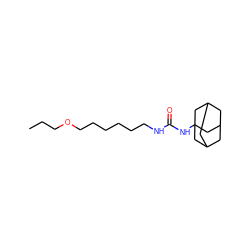 CCCOCCCCCCNC(=O)NC12CC3CC(CC(C3)C1)C2 ZINC000028712032